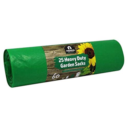Kingfisher BBGS1 60 Litre Heavy Duty Garden Sacks Rubbish Waste Refuse Bag Green (4 x 25 Bags)