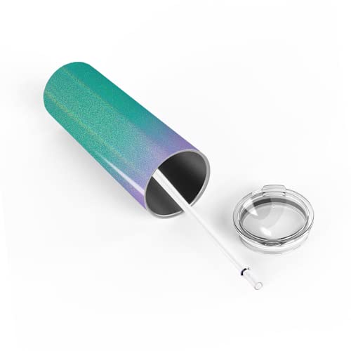 Personalized Skinny 20 Oz With Lid Mermaid Glitter Customized Laser Engraved Cup Gift Stainless Steel Vacuum Insulated Mug #TOP1