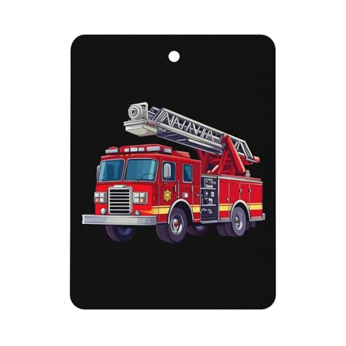 Fire Truck Car Air Freshener Hanging Aromatherapy Tablets for Car Accessories Square