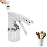 Kukyller Thrifty Ice Cream Scoop, Cylinder Old Fashioned Ice Cream Scooper Classic Cylindrical Ice Cream Scoop with Trigger for Cream Mashed Potato