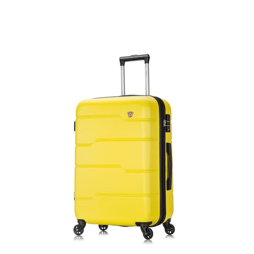 DUKAP RODEZ Hardside Luggage with Ergonomic Handles and TSA Lock | Spacious Traveling Suitcase, Travel Suitcase with Four Spinner Wheels and Studs | 24