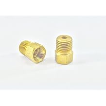 The Stop Shop Brake Line Adapter for 1/4" Tube, Female Inverted Flare, 7/16-24 to Male 1/4" Pipe Pack of 2