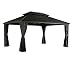 Produktbild Sojag Alu Pavillon Messina 1216 | Hardtop Pavillon mit Moskitonetz | Anthrazit | 363x483x307 cm