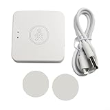 Sandyseptember Intelligenter menschlicher Präsenzmelder für ZigBee- und mmWave-Technologie, Bewegungs- und Schlaferkennung, Lichtintensitätserfassung für Tuya App-Automatisierung, benötigt für Tuya