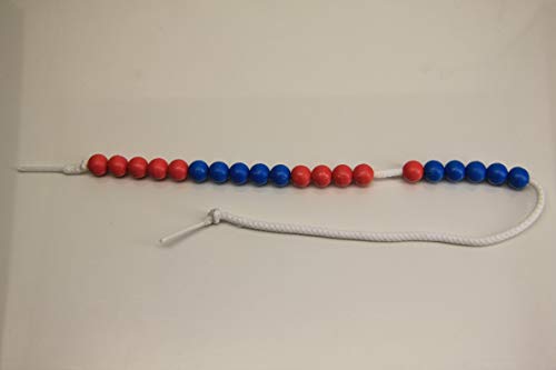 WISSNER 080813.000 aktiv Lernen-Schüler Rechenleiste mit 22 Wendeplättchen und 10 Rechenzeichen-RE-Plastic, Mehrfarbig & aktiv Lernen - 20er Rechenkette rot/blau - RE-Plastic®