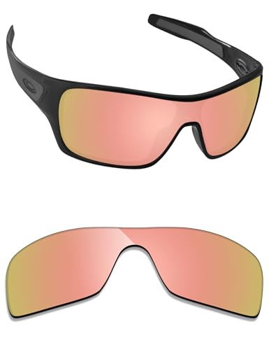 Image of Alphax Rose Gold Mirrored Elite Polarized Replacement Lenses for Oakley Turbine Rotor OO9307 Sunglasses