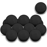 Zhenx Ceramic Fire Balls, 3 Inch, Set of 15 Round Fire Stones, for Indoor and Outdoor Fire Pits, Fire Bowls and Fireplaces, Black