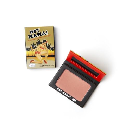 theBalm Hot Mama Tamaño viajero|Formato mini|Rubor|Colorete |Efecto Bronceado|Maquillaje|Cruelty Free|Maquillaje Vegano|Blush & Bronzer|Tamaño viajero|Autobronceador|Paleta de maquillaje pigmentado