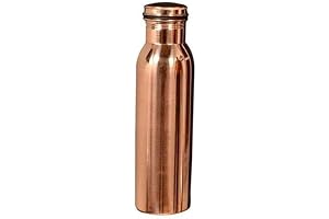 RATNA 100% Pure Ayurvedic Hammered Copper Drinkware with Lid