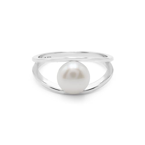 Bague en argent avec perle de déclaration de 1 carat taille 65