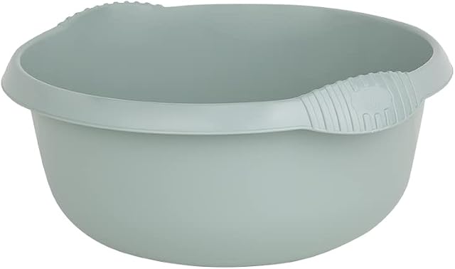 Silver Sage High Grade Plastic Round Washing Up Bowl Kitchen Basin Sink Tidy Organiser (36 cm)