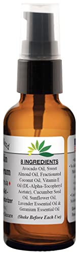 Dry Skin Face Serum Moisturizer 8-In-1 Nighttime Facial Oil Complex W/Moisturizing Avocado, Cucumber Seed, Almond, Coconut, Vitamin E, Sunflower, Geranium & Lavender Essential Oils #TOP1