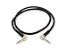 Monoprice Premier Series 1/4 Inch (TRS) Right Angle Male to Right Angle Male 16AWG Cable Cord - 3 Feet- Black (Gold Plated)