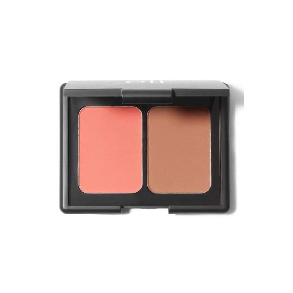 e.l.f. Cosmetics Contouring Blush & Bronzing Powder, Two Matte Shades Perfectly Contour Skin, Fiji
