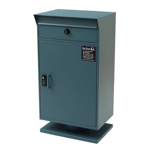 ヤマソロ 宅配ボックス 戸建 ポスト スタンド 北欧 鍵付き 郵便 置き型 メールボックス 郵便受け ストア 73-753 (ブルーグリーン)