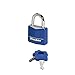 Master Lock 9131EURDCOL Cadenas à Clé en Aluminium Massif recouvert de Vinyle, Couleur Aléatoire, 3 x 5,2 x 1,6 cm