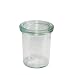 Produktbild Weck Dessertglas, Hochwertige Vorspeisengläser, Sturzform mit Glasdeckel, Weck Gläser für Vorspeisen und Desserts, ideal zum Anrichten und Präsentieren von Speisen, 6 Stück mit je ca. 160 ml Füllvolumen