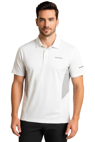 Image of Raves Mens Performance Collared Polo Shirt | Quick Dry, Lightweight, Breathable Sports & Everyday Wear Polo | Athletic Fit