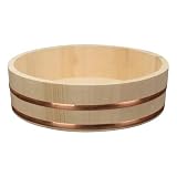 CYDZSRA Platzsparende Sushi Reisschüssel aus Holz, clevere Küchenlösung für die Zubereitung von Sushi Reis. Der Holzeimer ist aus Holz gefertigt und, 27 x 7.5 cm