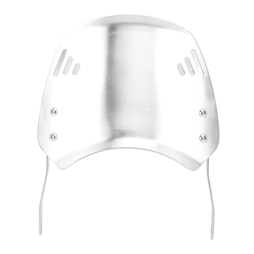 Pare-brise avant de moto universel en aluminium argenté avec support pour phare de 6,5 à 9,45 pouces