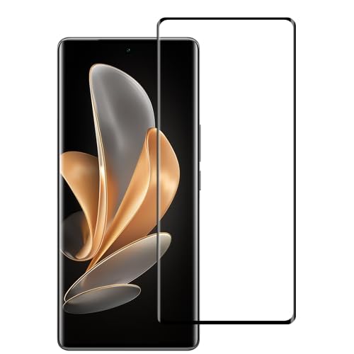 Image of Casodon Tempered Glass Screen Protector Guard for Vivo V29e 5G (Black) Full Screen Coverage with Easy Installation Kit