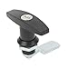 T Handle Door Lock Zinc Alloy T Handle Cabinet Latch Anti Theft Proof Weather for Garage Trailer Tool Box Black