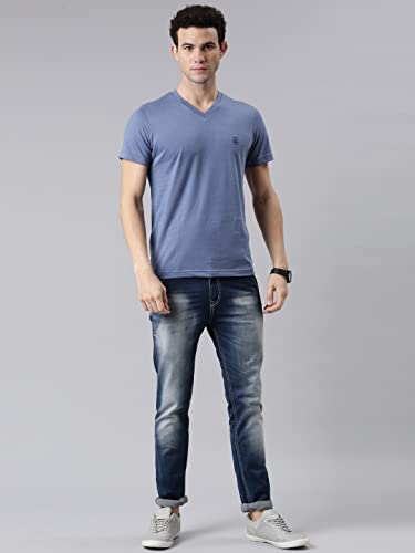 Image of F A S O Mens Organic Cotton V-Neck T-Shirt