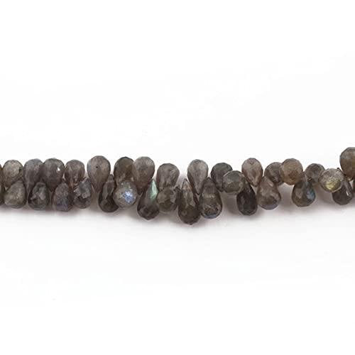 Labradorite flash perles briolettes facettées haut de gamme pour création bijoux fins