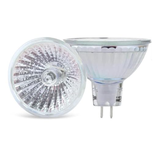 UGEFKMQ 1PCS Faretto alogeno MR16 230V 20W Lampadina alogena Coppa GU5.3 50 Watt 230 Volt MR16 Lampadine alogene Riflettore bianco caldo 20W