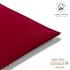 Alreya Renforcé Kissenbezug 80 x 80 cm - 100% Baumwolle mit YKK Reißverschluss, Superweicher Kopfkissenbezug 80x80, Kissenhülle, Rot, nur Kissenbezug