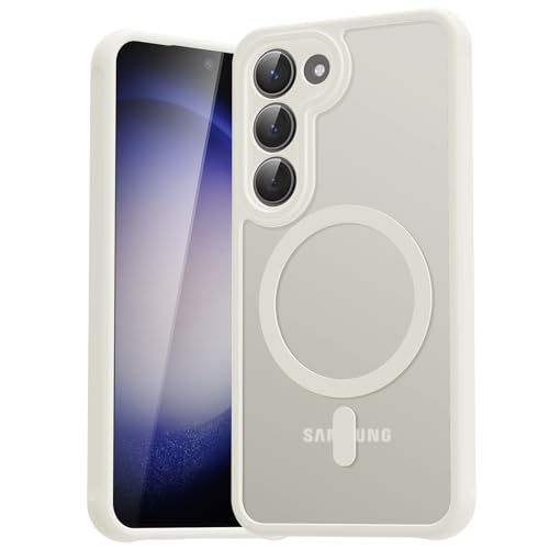 EASDNB für Samsung Galaxy S23 Hülle für Magsafe, Magnetisch Handyhülle für Samsung S23 Hülle, Kameraschutz Stoßfeste Kra...