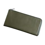 [STATUSY] il modo ZIP 日本製 L字ファスナー 長財布 本革 レディース メンズ ステータシー イルモードジップ (Khaki, 右利き用)