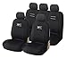 Upgrade4cars Copri-Sedili Auto Nero Universale | Set Copri-Sedile Universali per Anteriori e Posteriori | Accessori Auto Interno