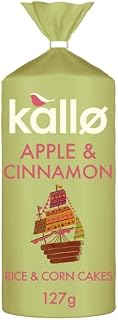 Kallo Apple & Cinnamon Wholegrain Rice & Corn Cakes, 127 g