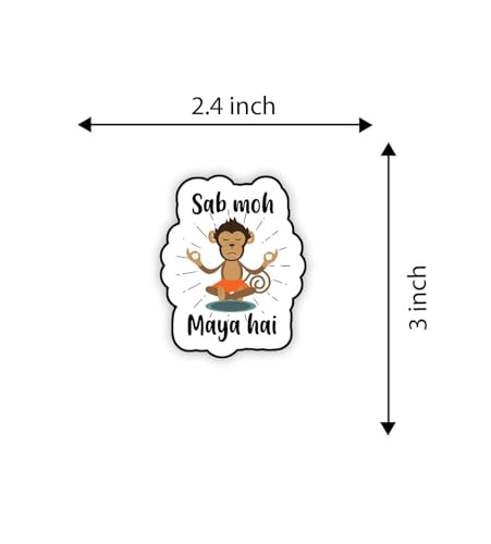 Image of Gift Me Bazar Sab MOH Maya Hai Quote Fridge Magnet for Refrigerator Door Decor Magnet | Gift | Decorative Items for Kitchen Fridge Funny Magnet Sticker