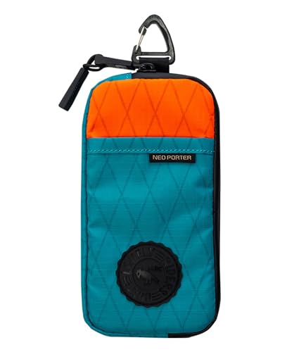 Funda Móvil Impermeable Ciclismo Cremallera Sellada Accesorios Cartera Teléfono Bici Maillot Bicicleta Estuche Acolchado Nylon Antirayaduras Tamaño Universal 17x9x1cm 75g (Turquesa)