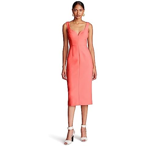 HALSTON Women's Kaylie Dress in Stretch Crepe, Rhubarb Cover