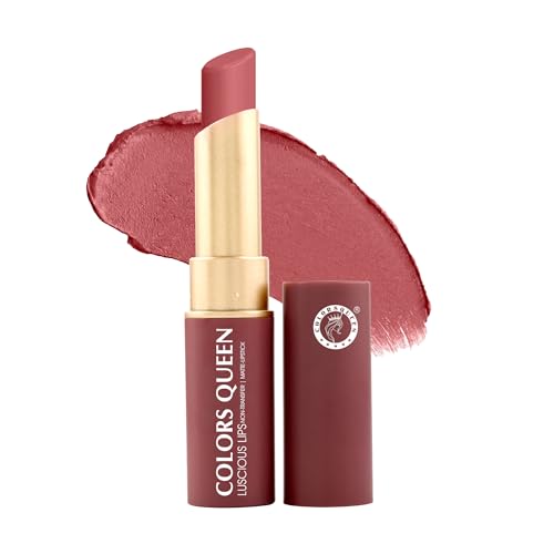 Image of Colors Queen Luscious Lips - Non Transfer Creamy Matte Lipstick | Highly Pigmented with Smooth Application | Long Lasting Lipstick Waterproof | Smudge Proof Lipstick for Women (23 - Nude Toast - 3.5g)