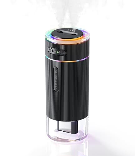 WSKEN Tragbarer kleiner Luftbefeuchter für Schlafzimmer [Dual Düse Large Cool Mist][Auto Smart...