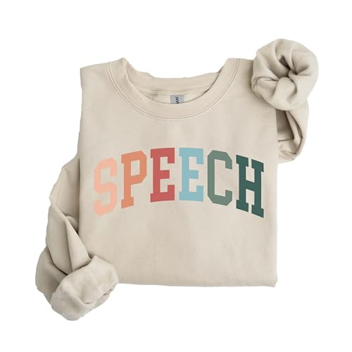 Speech Therapist Sweatshirt – Colorful Speech Pathologist Pullover, Unisex Cozy Crewneck for SLP Professionals, Perfect Gift