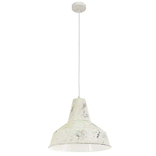 Preisvergleich Produktbild EGLO SOMERTON Hängeleuchte Stahl 60 W, Weiss gekalkt