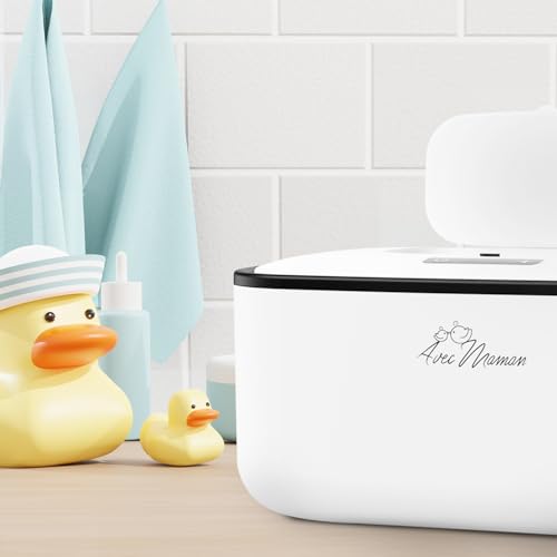 AVEC MAMAN Baby Wipe Warmer Dispenser S1 - Adjustable Temperature Control - White