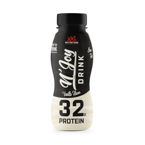 XXL Nutrition - N'Joy Protein Drink - Das Leckerste Fertiggetränk für Unterwegs, Eiweiss aus Kasein und Molke, Ready to Drink, Gebrauchsfertiger Protein Shake - 6-pack - Vanilla