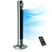 Produktbild Brandson - Turmventilator mit Fernbedienung - Preisträger 2025 - Oszilation 60° - Standventilator - mobiler Lüfter - Säulenventilator - 96 cm - Ventilator mit 3 Geschwindigkeiten - GS - silbermint