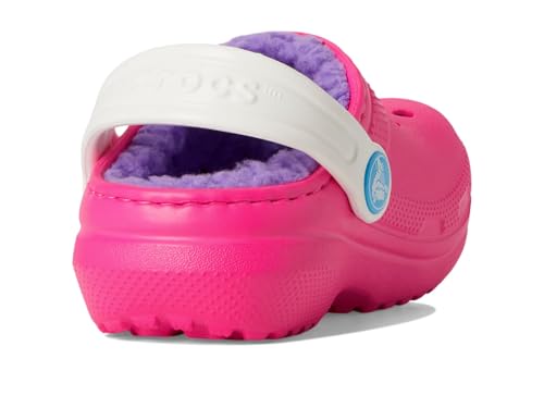 Crocs Unisexe Enfant Classic Lined Clog T Sabots, Pink Crush/Multi, 23/24 EU