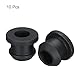 QUARKZMAN 10 Stück Snap-Gummi-Grommet-Stecker Montage Durchmesser 9,5 mm ID 6,5 mm Dichtung Anti-Kratz für elektrische Box Kabel Rohr Schwarz
