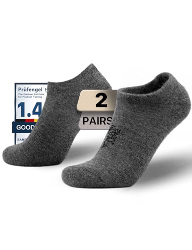 Alpaca Wool No Show Socks 2 pairs for Men and Women