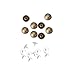 Produktbild WedDecor 10 mm runde Kuppelkopf-Nieten mit Stecknadeln für Hundehalsbänder, Taschen, Lederwaren, Gothic-Kleidung, Scrapbooking, DIY-Projekte, Gold, 100 Stück