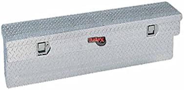 TrailFX Side Mount Tool Box Single Lid with Struts Polished 16-Gauge Diamond Tread Aluminum 3 Cubic Foot 48 Length x 11-1/4 Width x 11 Height Bright Finish TrailFX 160481