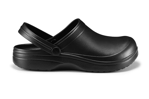 ESTRO Gartenclogs Damen Clogs Gummi - Gummi Gartenschuhe Damen Clogs Garten Leicht Gummischuhe Sommer F07 (41 EU, Schwarz)